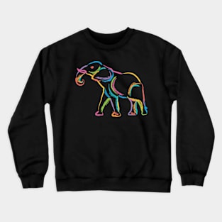 Rainbow Elephant Crewneck Sweatshirt